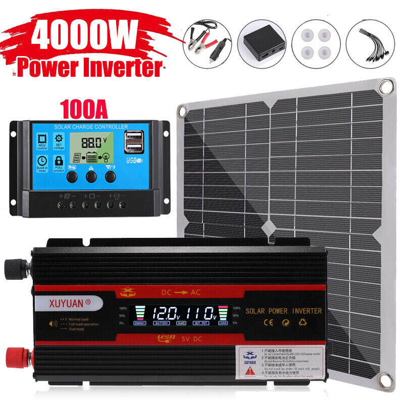 Complete 6000W Home Solar Power System 110V Grid Tie Kit
