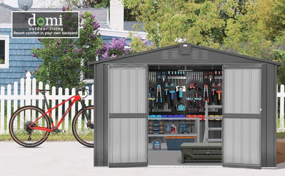 Large Outdoor 10x8 Metal Garden Storage Shed with Lock