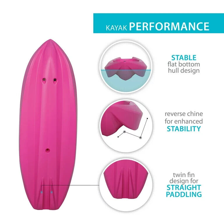 Kids 6ft Pink Paddle Kayak