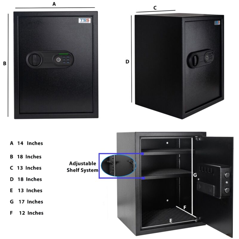 Digital Fingerprint Home Office Security Safe Box