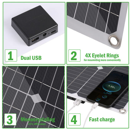 Complete 6000W Home Solar Power System 110V Grid Tie Kit