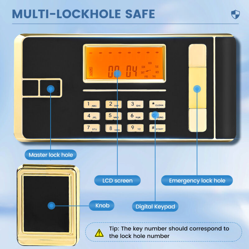 Extra Large Fireproof Home Safe Digital Lock Box