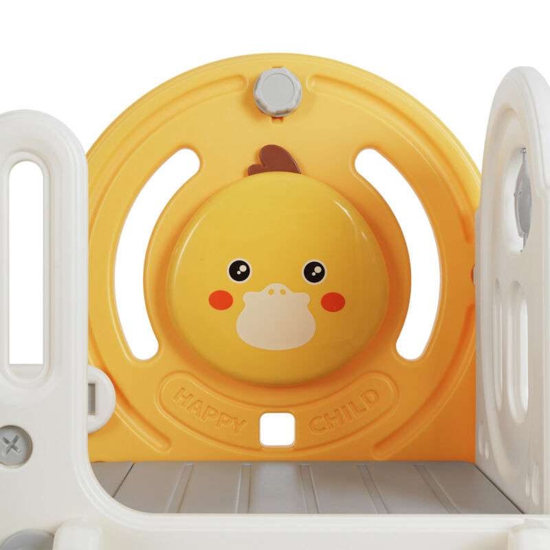 Fun 5-in-1 Kids Play Center with Slide and Hoop
