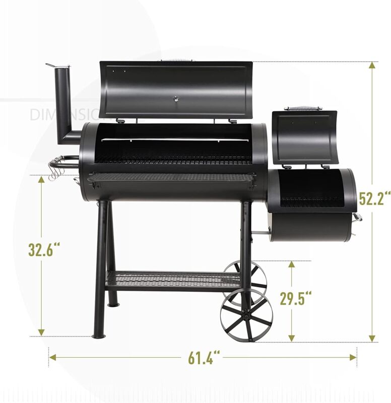 Big Steel BBQ Smoker Grill Outdoor Heavy Duty