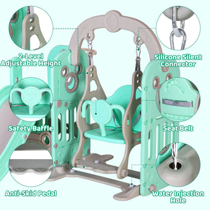 Fun Kids Climbing Play Set with Slide and Swing