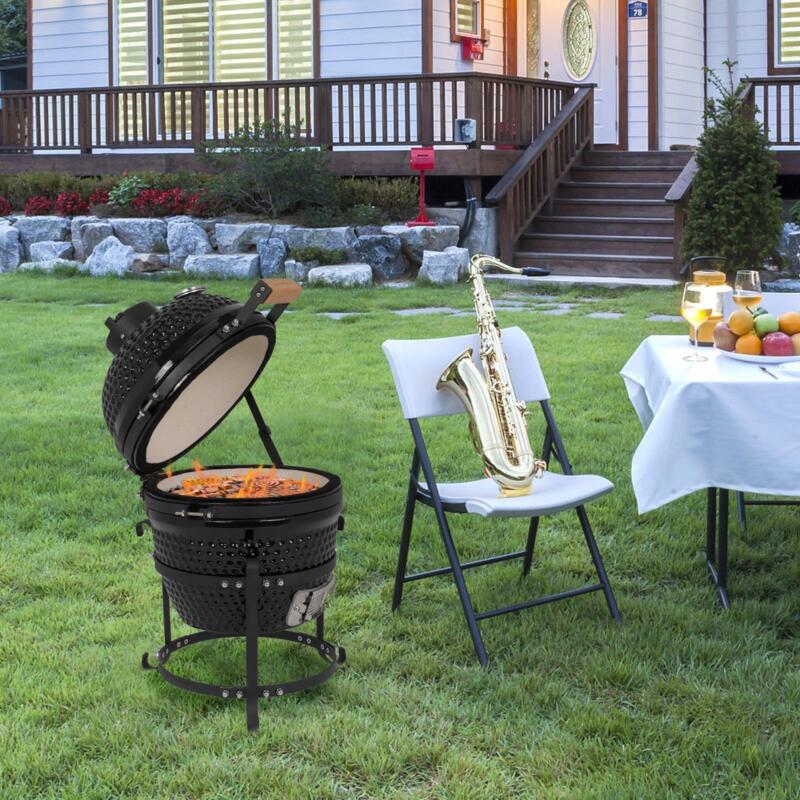 Portable Charcoal BBQ Grill Smoker Pit