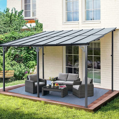 Outdoor Steel Gazebo Pergola Rectangular Canopy Shelter