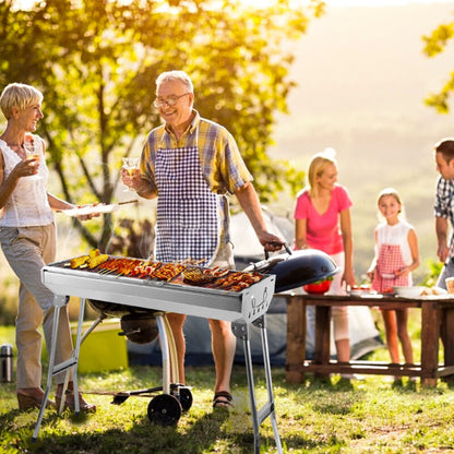 Compact Outdoor Portable Stainless Steel BBQ Grill Set