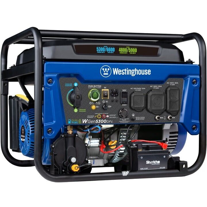 Powerful 6600W Portable Gas Generator with Remote Start - Halri