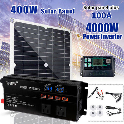 Complete 6000W Home Solar Power System 110V Grid Tie Kit