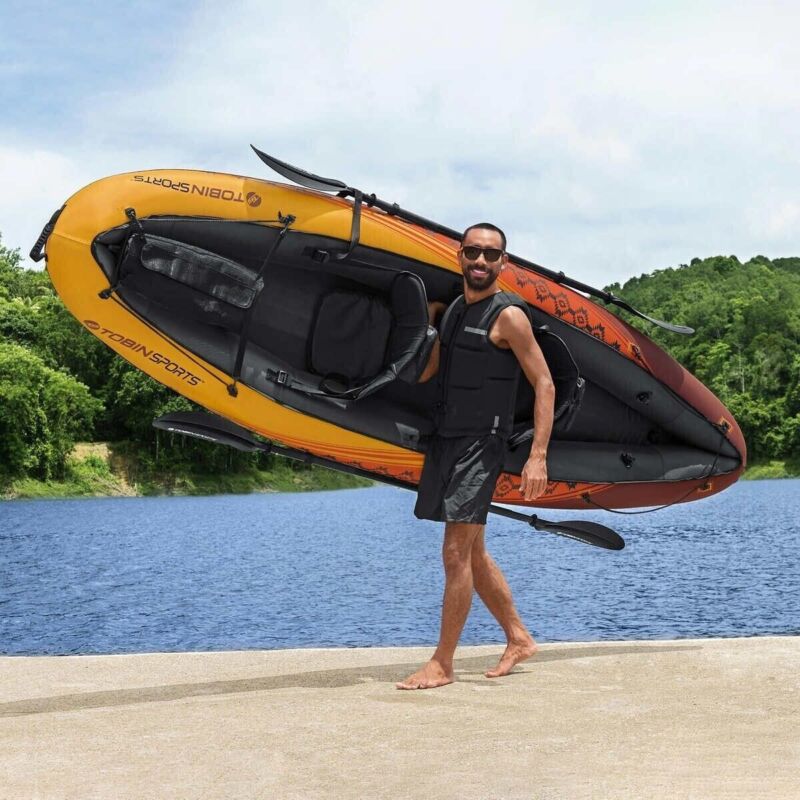 Large 2 Person Inflatable Kayak with Paddles