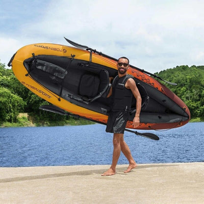 Large 2 Person Inflatable Kayak with Paddles