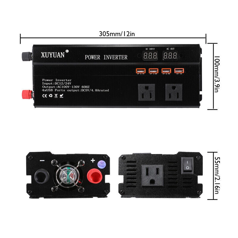 Complete 6000W Home Solar Power System 110V Grid Tie Kit