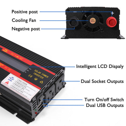 Complete 6000W Home Solar Power System 110V Grid Tie Kit