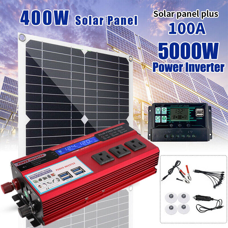 Complete 6000W Home Solar Power System 110V Grid Tie Kit