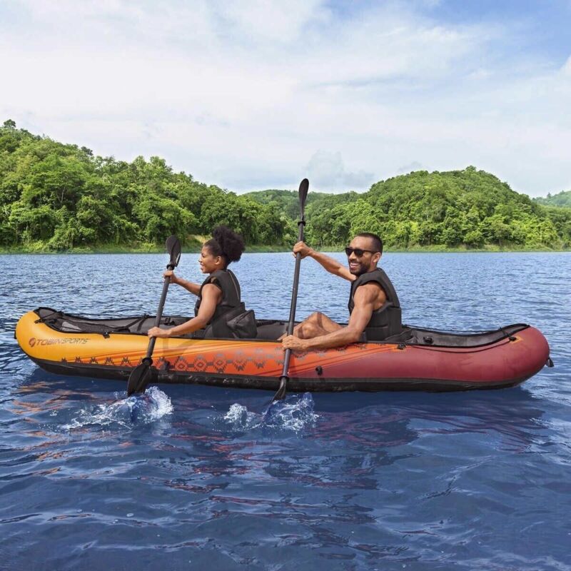 Large 2 Person Inflatable Kayak with Paddles