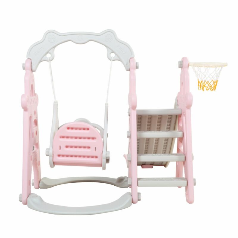 Fun 4 in 1 Kids Playset Slide Swing Set