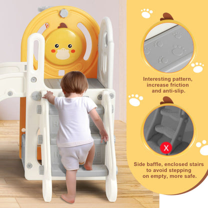 Fun 5-in-1 Kids Play Center with Slide and Hoop
