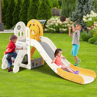 Fun 5-in-1 Kids Play Center with Slide and Hoop