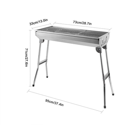 Compact Outdoor Portable Stainless Steel BBQ Grill Set