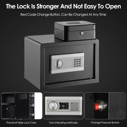 Secure Electronic Lock Box Digital Keypad Home Safe