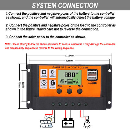 Complete 6000W Home Solar Power System 110V Grid Tie Kit