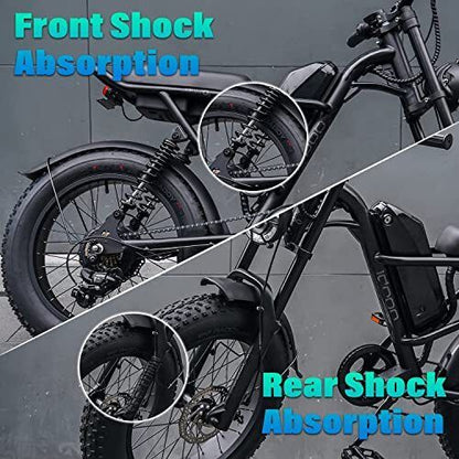 Powerful 1000W Electric Mountain Bike 20 Fat Tire Ebike