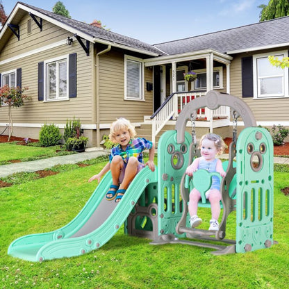 Fun Kids Climbing Play Set with Slide and Swing