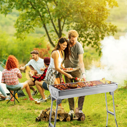 Compact Outdoor Portable Stainless Steel BBQ Grill Set