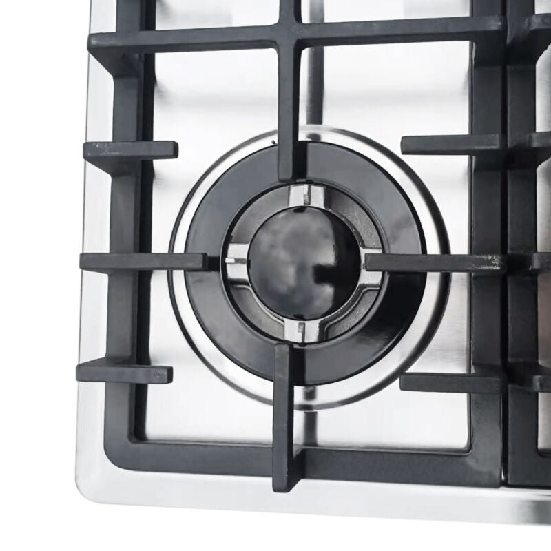 Large 4 Burner Gas Cooktop Stainless Steel Stove Top