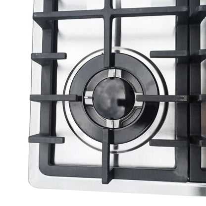 Large 4 Burner Gas Cooktop Stainless Steel Stove Top