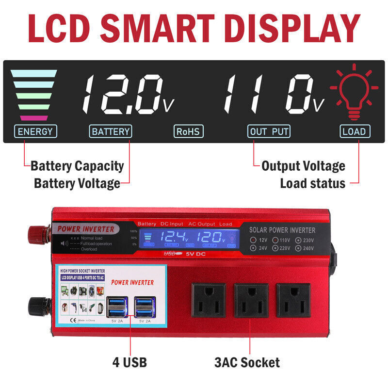 Complete 6000W Home Solar Power System 110V Grid Tie Kit
