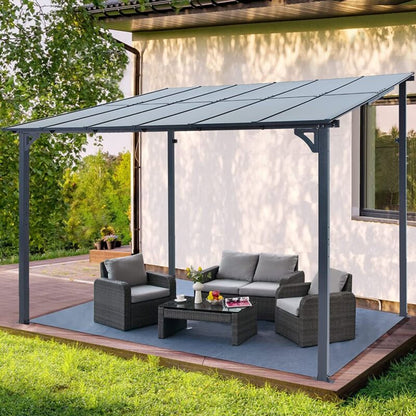 Outdoor Steel Gazebo Pergola Rectangular Canopy Shelter