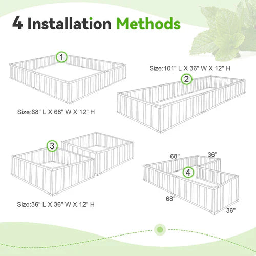 Elevated Patio Herb Planter Garden Bed