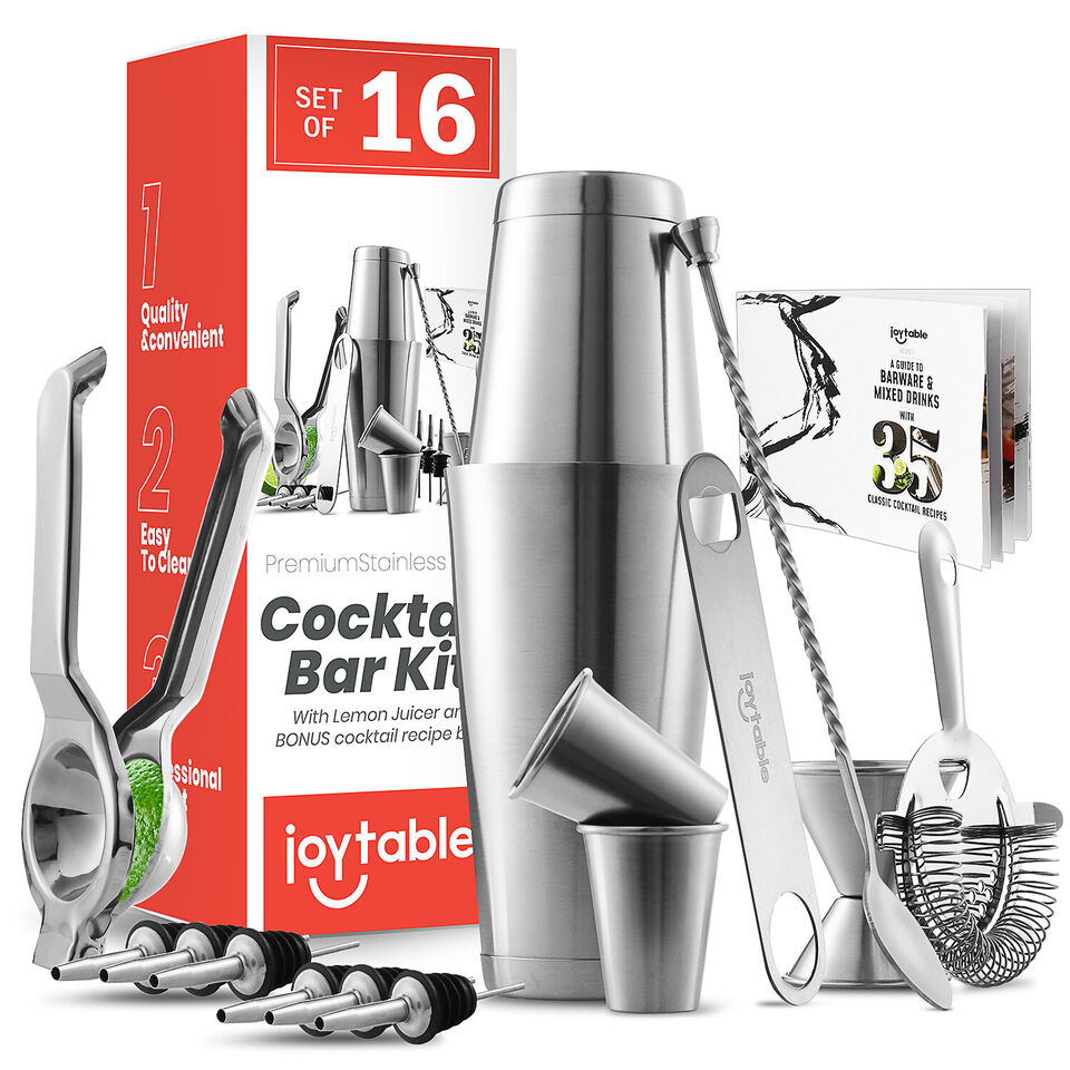 Premium 16 Piece Home Bar Cocktail Set - Halri