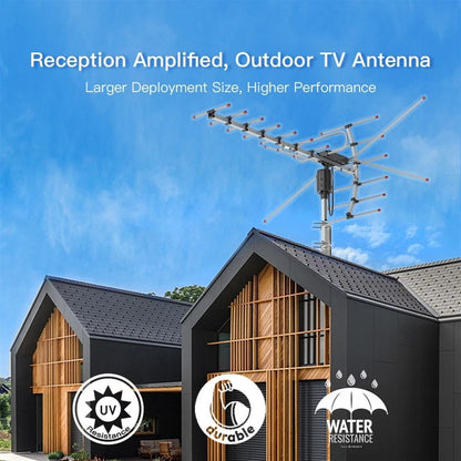 Long Range Digital Outdoor TV Antenna for Free Channels