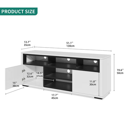 Sleek Glossy LED TV Media Console Stand