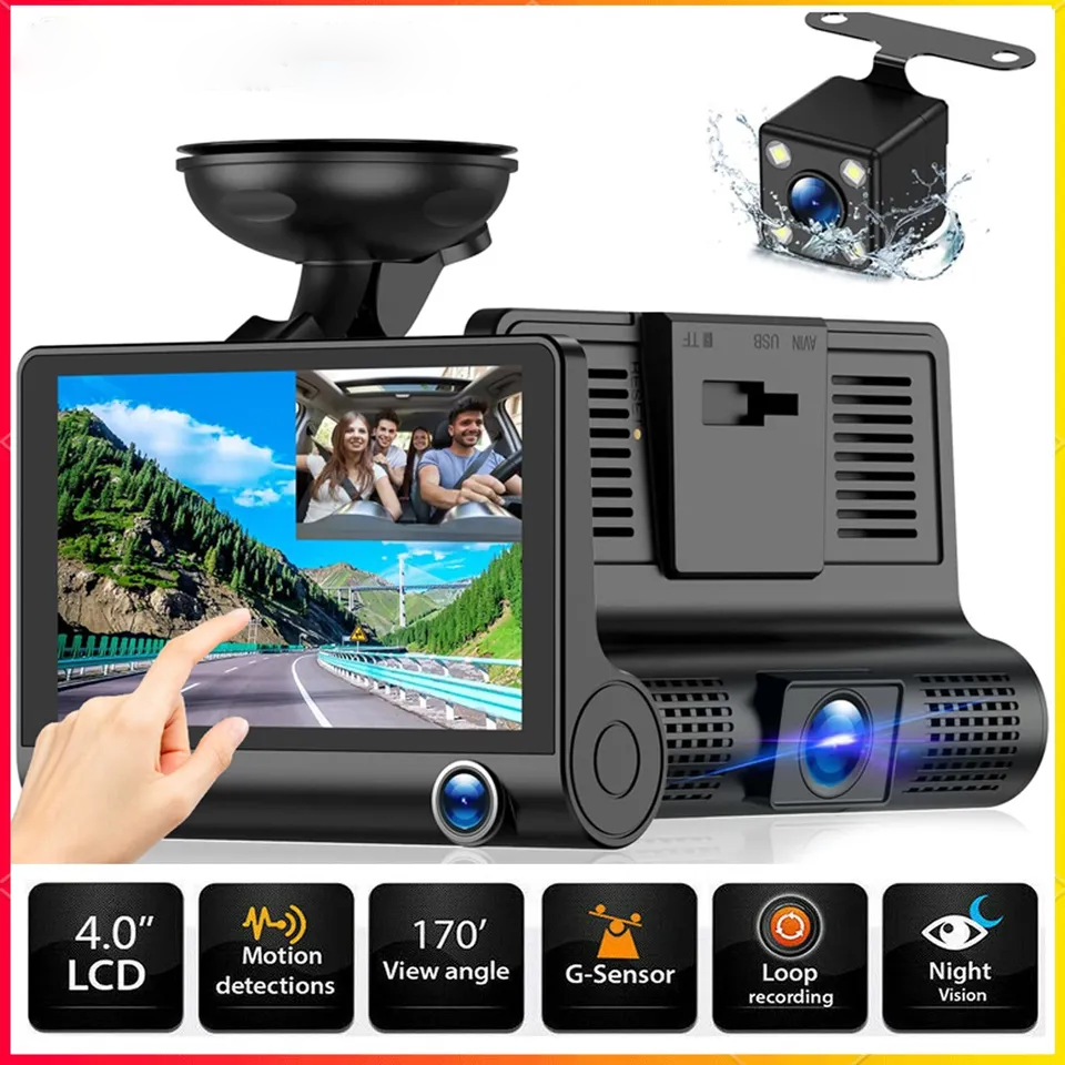 Compact Dual Lens 4 Car Dash Camera