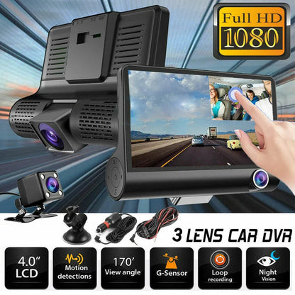 Compact Dual Lens 4 Car Dash Camera - Befez