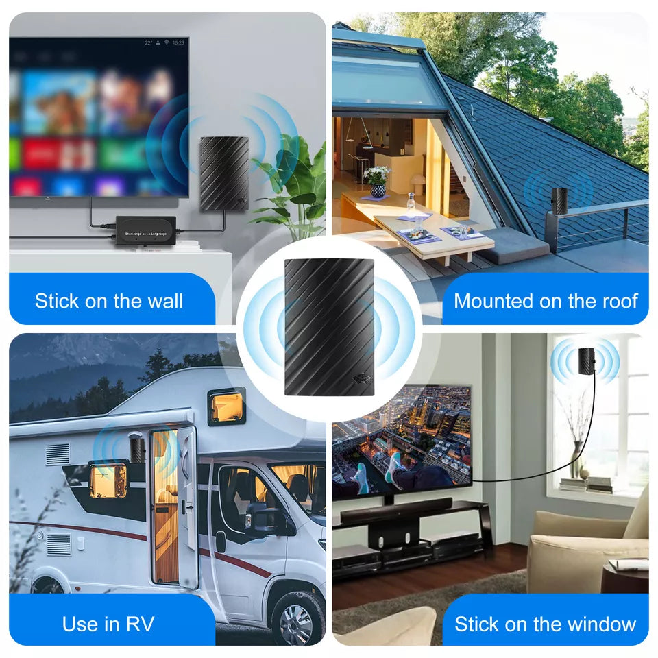Improved 4K HDTV Indoor Antenna with Amplifier