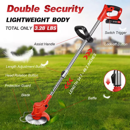 Wireless Lawn Edger Grass Trimmer Tool