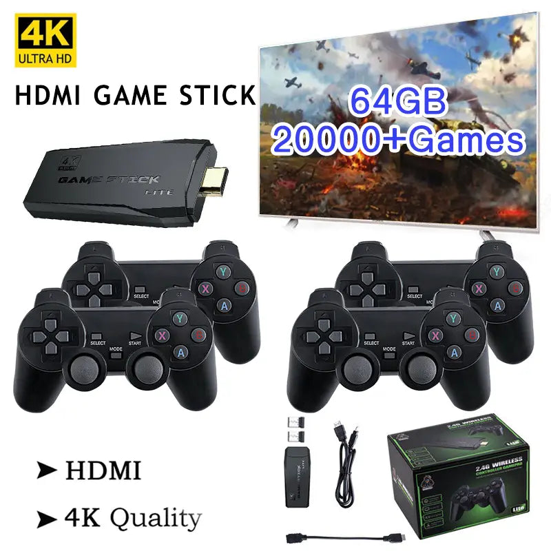Classic Retro Game Console - 64GB HDMI TV Stick