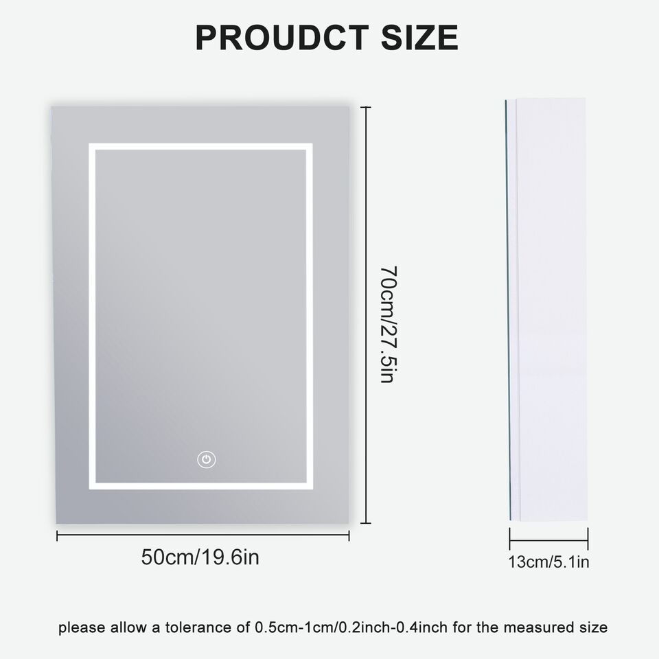 Illuminated Glass Bathroom Storage Cabinet