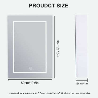 Illuminated Glass Bathroom Storage Cabinet