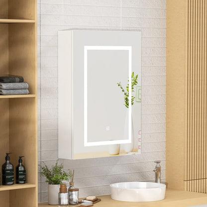 Illuminated Glass Bathroom Storage Cabinet