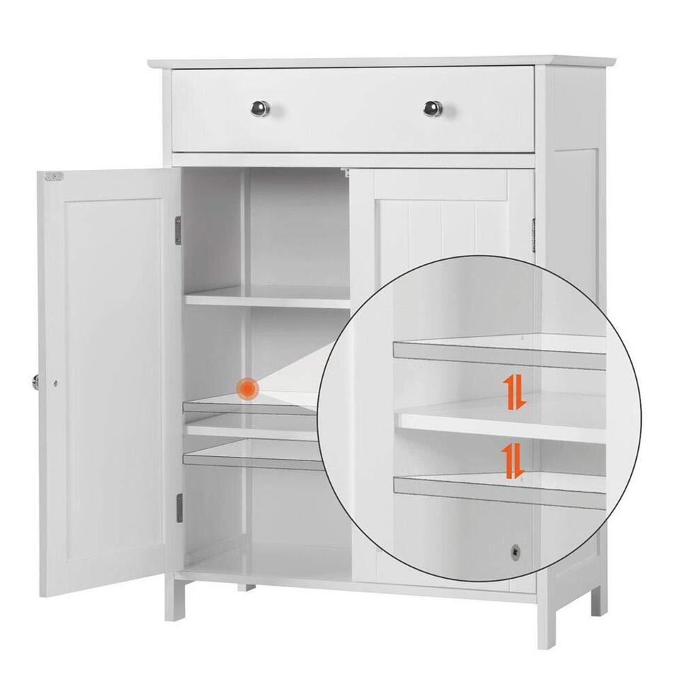 Tall Bathroom Floor Storage Cabinet - Compact