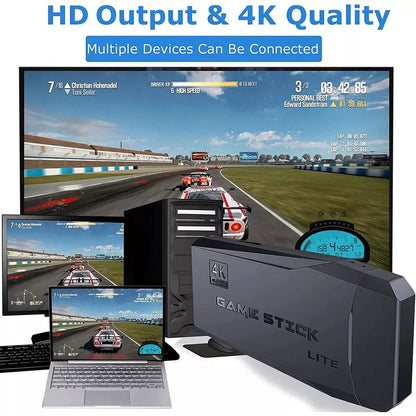 4K Gaming Console Stick with 64GB and Wireless Controllers