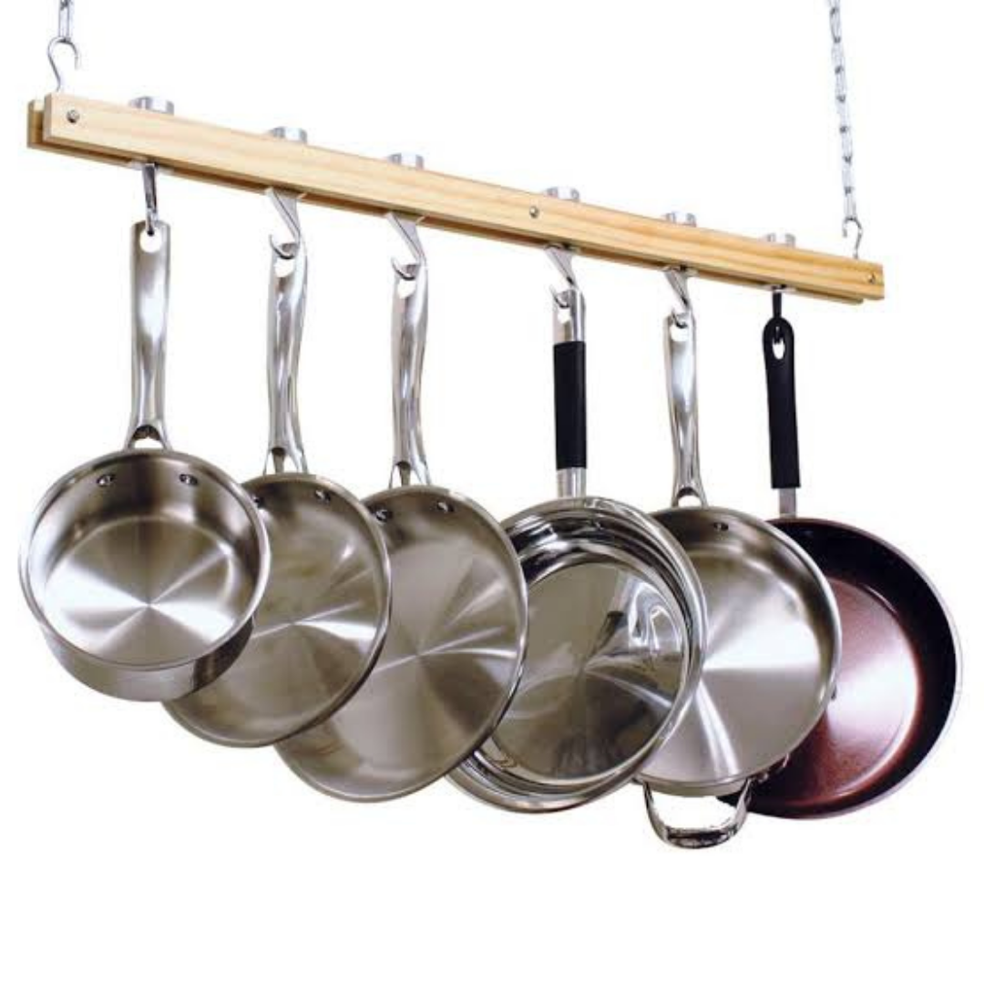 Kitchen Storage Wooden Cookware Rack - Halri