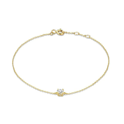 Delicate Sterling Silver Diamond Bracelet - Halri