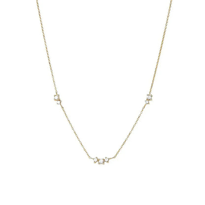 Delicate Sterling Silver Triple CZ Necklace - Halri